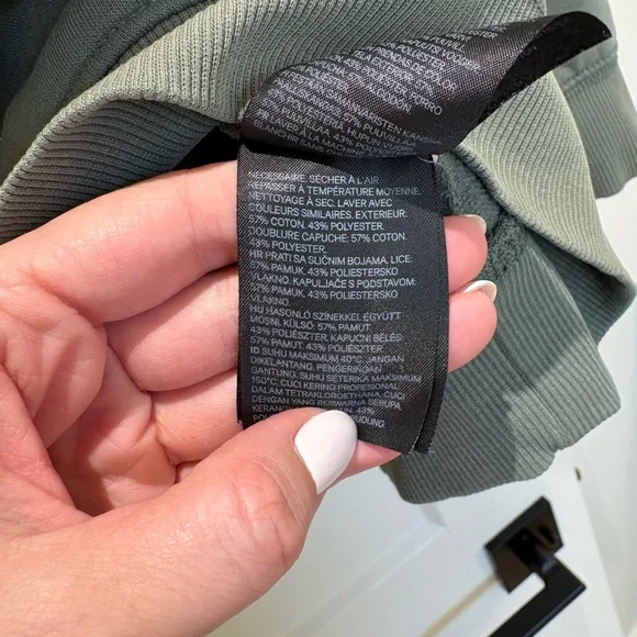 H&M | green hoodie size large - Picture 5 of 6